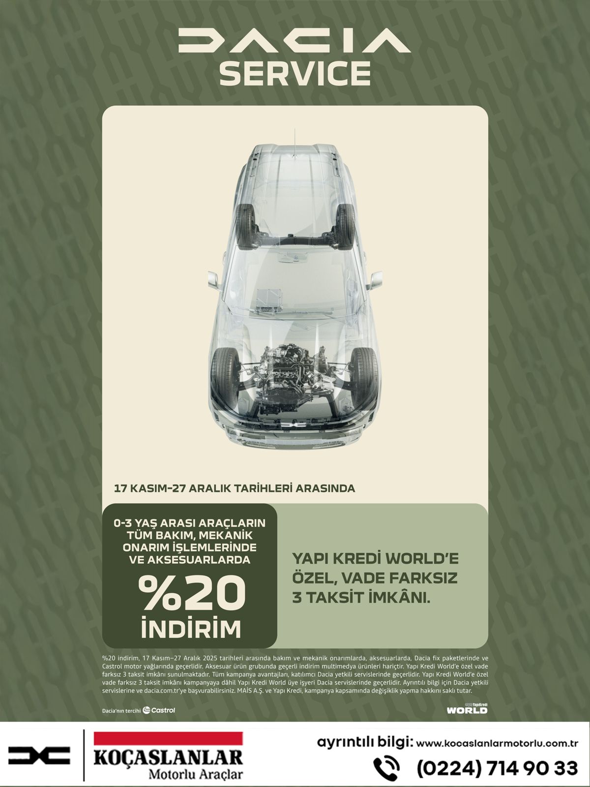 Dacia araç sahiplerine özel bakım fırsatı!